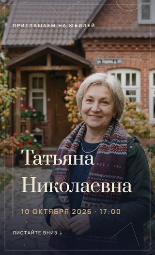 Приглашение в стиле «Ночь»