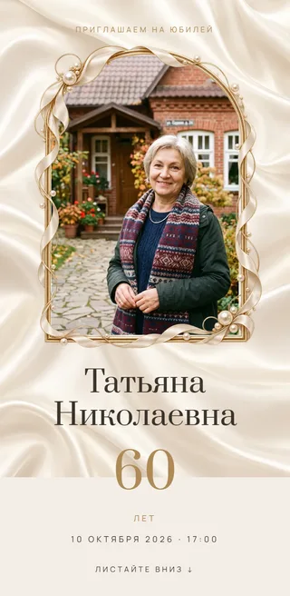 Приглашение в стиле «Шёлк»
