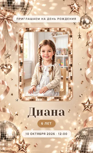 Приглашение в стиле «Диско»