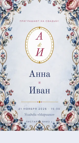 Приглашение в стиле «Финифть»